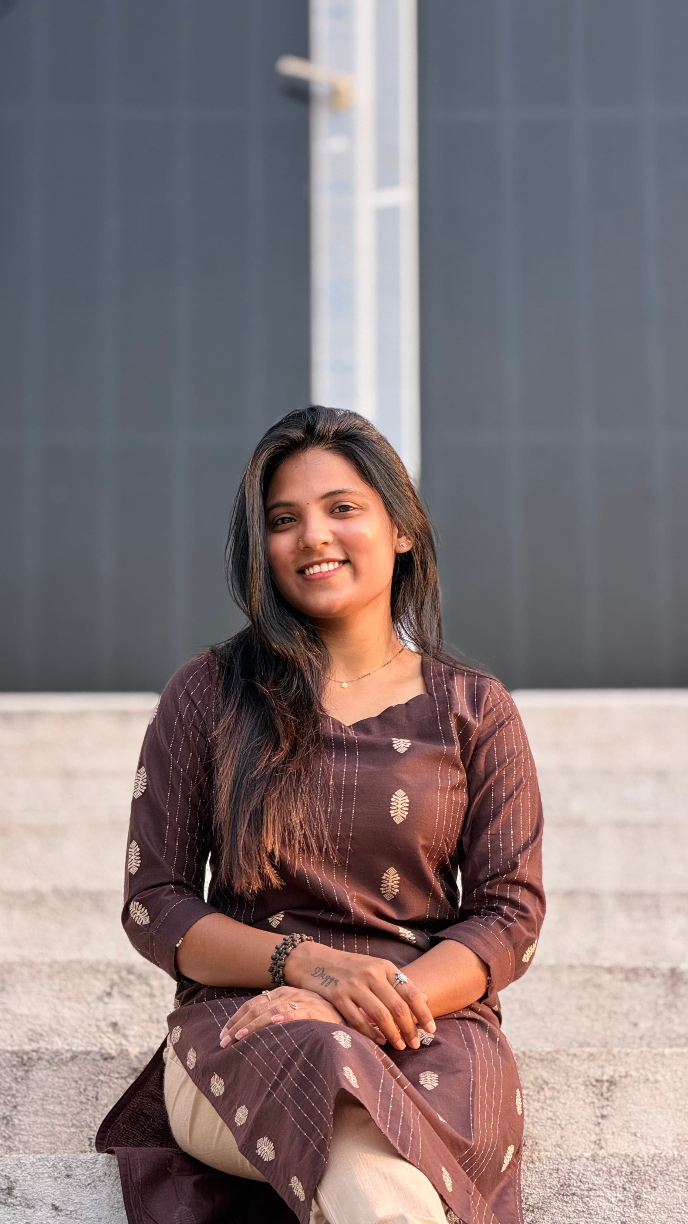 Women Raw Silk Brown Kurta With Pant