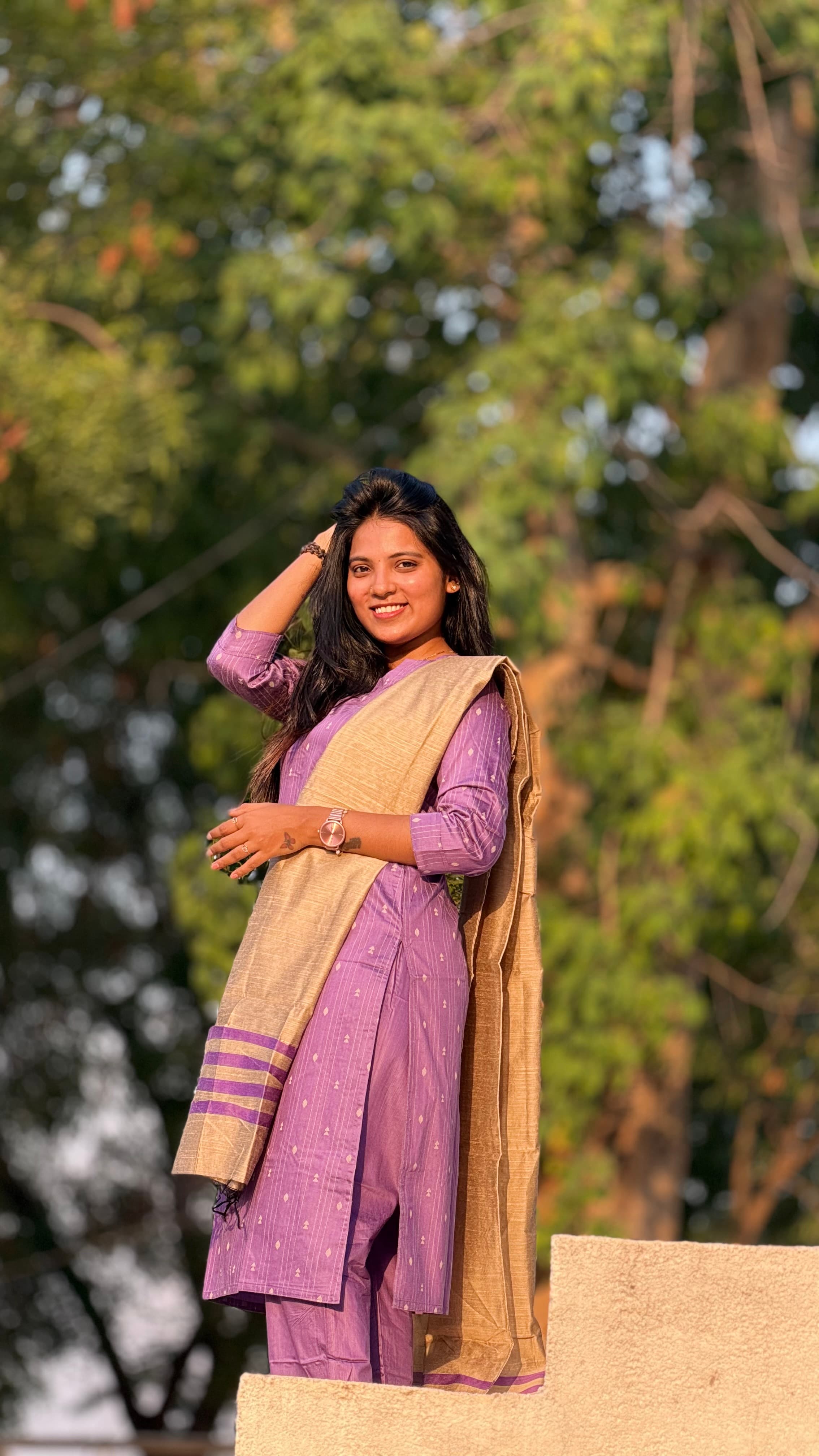 Women Rich Purple Shade, Regular Kurta Trouser With Dupatta